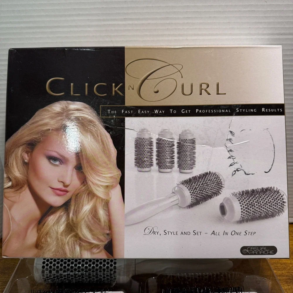 Casual Panache Click‎ n Curl 5 Piece 2 Inch Detachable Round Brush Styling Set